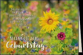 Produktbild Edition Gollong Doppelkarte. Let's go green. Zum Geburtstag (Sonnenblume)