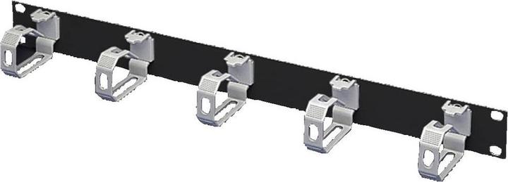 Image du produit Rittal cable management panel with vertical shunting rings, black ZWART RANGEERPANEEL 5 BEUGEL