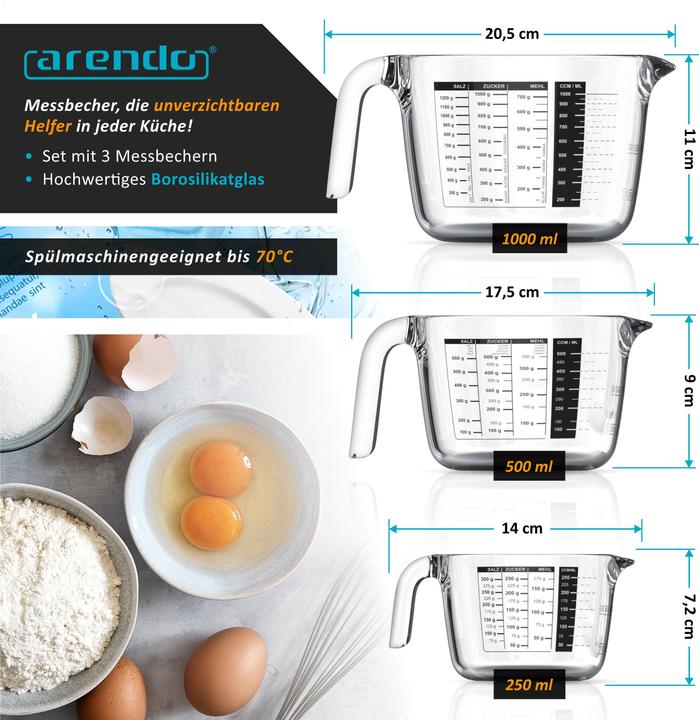 Produktbild Arendo Messbecher Set (1000 ml)