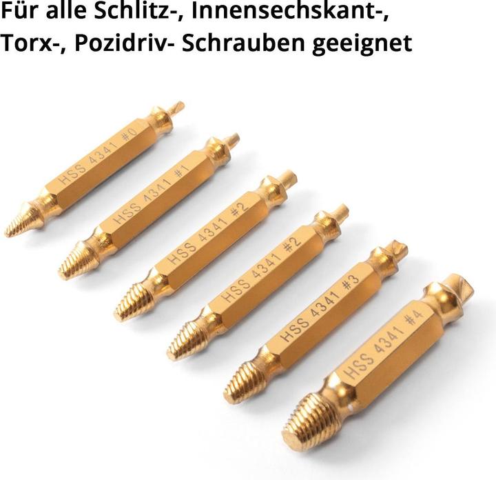 Produktbild Stahlwerk Linksausdreher / Schraubenentferner / Ausdreher 6er Set