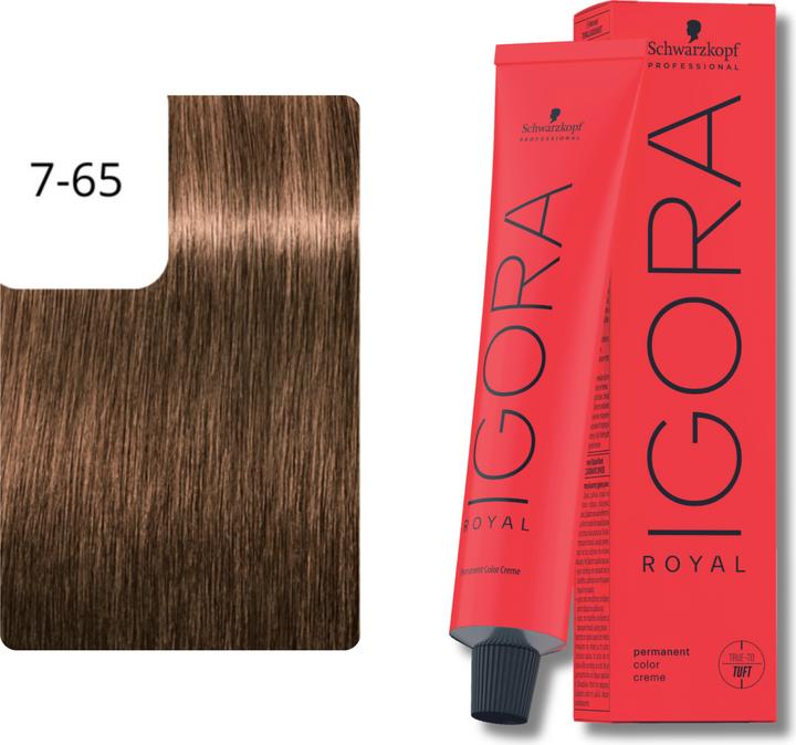 Produktbild Schwarzkopf Professional Igora Royal (7-65 Mittelblond Schoko Gold)