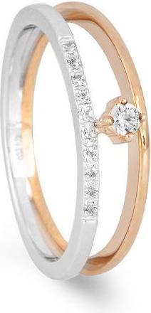 Breuning RING - BRILL. 0,105 Ct. H/si (53, 585/14 K Gold)