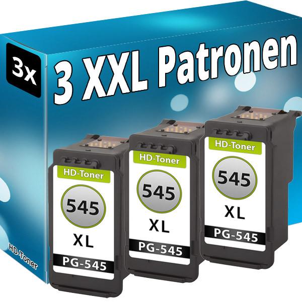 Actual product image Druckfuxx 3x TINTE PATRONEN PG-545 XL für CANON IP2850 IP2855 MG2440 MG2455 MG25