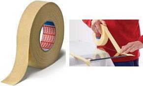 Actual product image tesa Crepe tape krepp® 4322 strongly creped chamois length 50 m width 30 mm (30 mm)