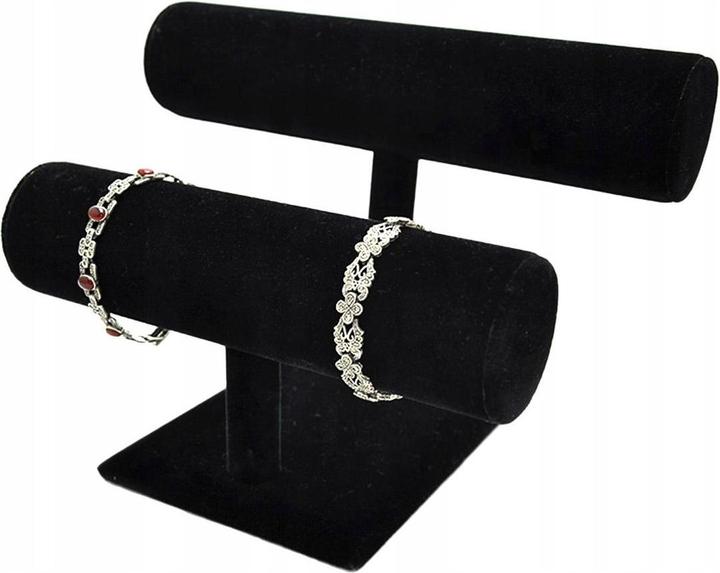 Actual product image Apte Jewellery stand with suede finish - black