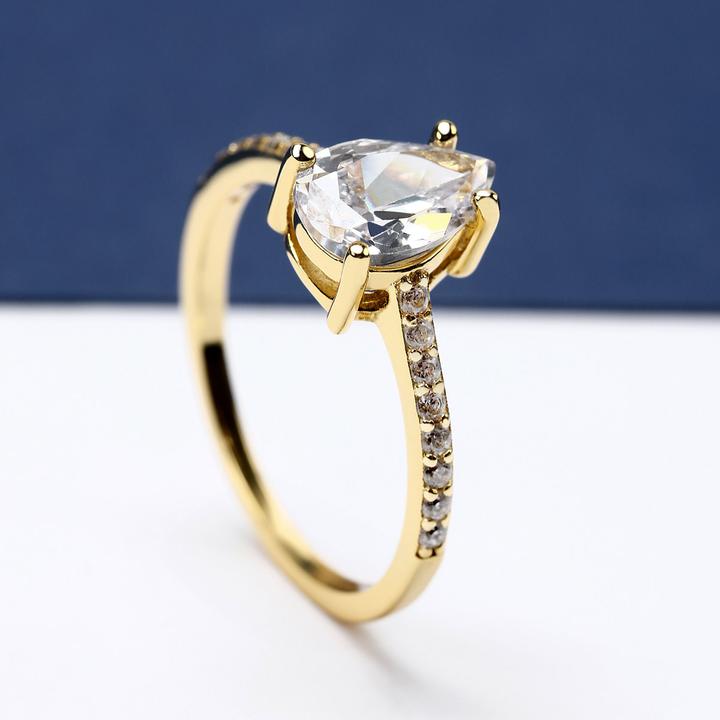 Immagine prodotto Morellato Elegante anello placcato oro con zirconi Tesori SAIW2100 - Circuito: 56 mm (56, 925 Argento)