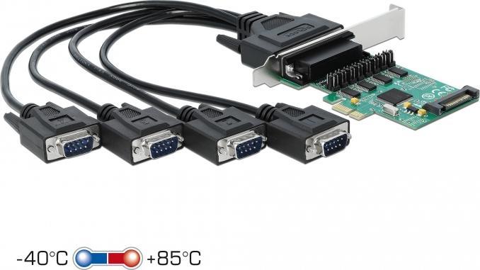 Actual product image Delock PCI Express card 89938 4x RS-232 with power supply
