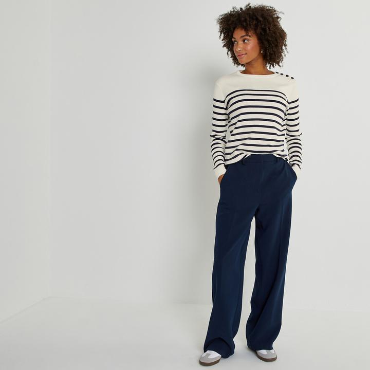 Produktbild La Redoute Collections Matrosenpullover aus Bio-Baumwolle (L)