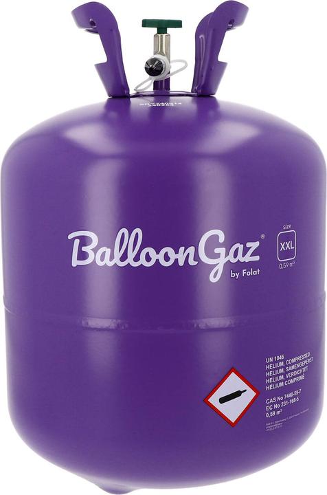 Folat Einweg Helium-Flasche XXL 0,59 m³ für bis zu 84 Ballons