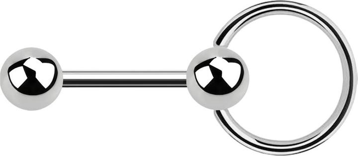 Star Piercing Barbell silber mit Kugel und Kugel Ball Closure Ring (ohne Messing, Chirurgenstahl 316L)