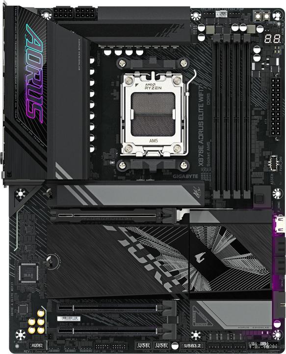 Image du produit Gigabyte X870E AORUS ELITE WIFI7 (AM5, AMD X870E, ATX)