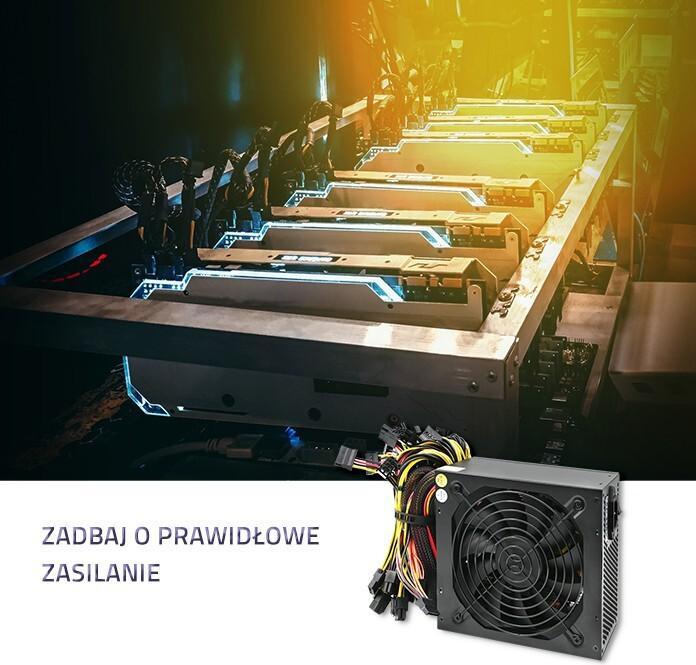 Actual product image Qoltec 50147 ATX Power Supply 1600W 80 Plus Gold Bitcoin Miner (1600 W)