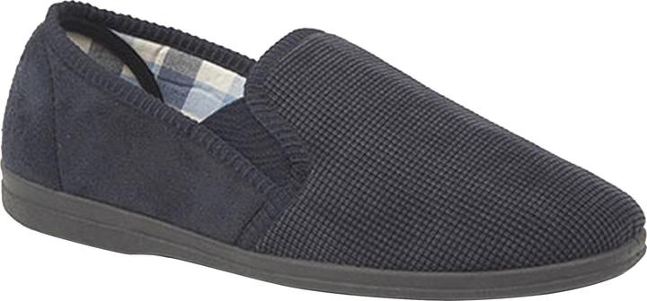 Actual product image Universal Textiles Mens Harry Memory Foam Twin Gusset Slippers (48)