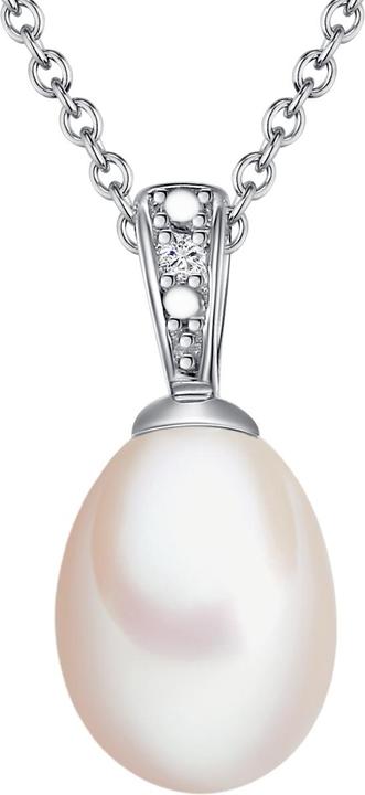 Lulu & Jane Sterling Silber Diamant Süsswasser-Zuchtperle silber - 33514 (Sterling Silber)