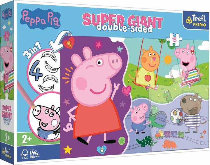 Actual product image Trefl Puzzle Giant 3in1 15 days Meet the cheerful Peppa Pig (15 pieces)