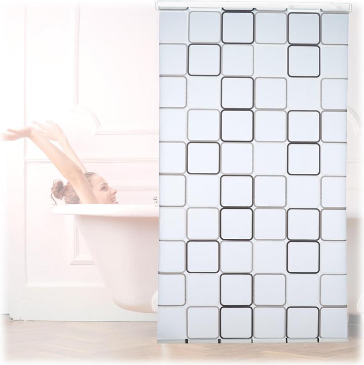 Actual product image Relaxdays Shower Roller Blind SQUARE (100 x 5 x 240 cm)