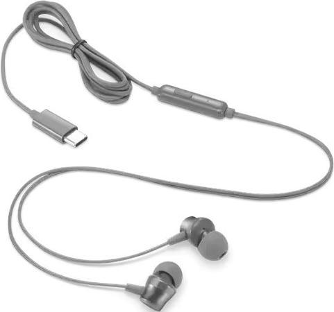 Actual product image Lenovo Słuchawki douszne z mikrofonem 300 GXD1J77353 USB-C szare (Cable)