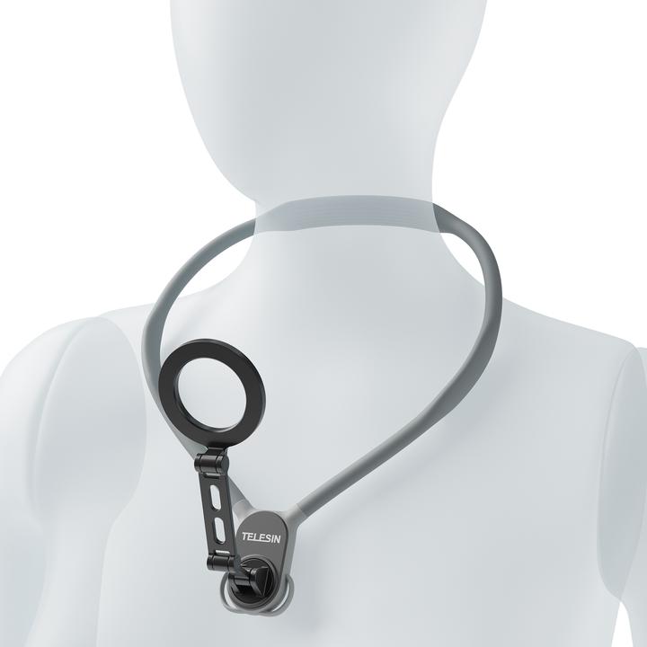 Actual product image Telesin magnetic neck mount for mobilephone-Max Version(grey)-
