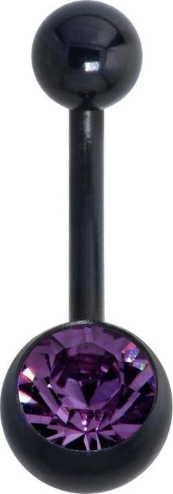 Image du produit Bijouteria Piercing nombril (Cristallin, Revêtement PVD (noir), Titane)