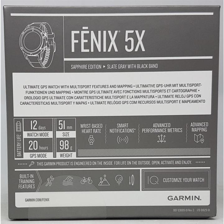 Actual product image Garmin fenix 5X Sapphire Edition (51 mm)