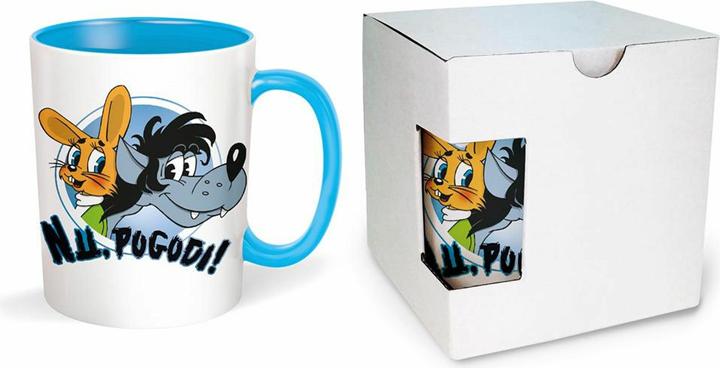 Produktbild Tasse Hase & Wolf Nu pogodi Nu pagadi Keramiktasse weiss/blau (300 ml, 1 x)