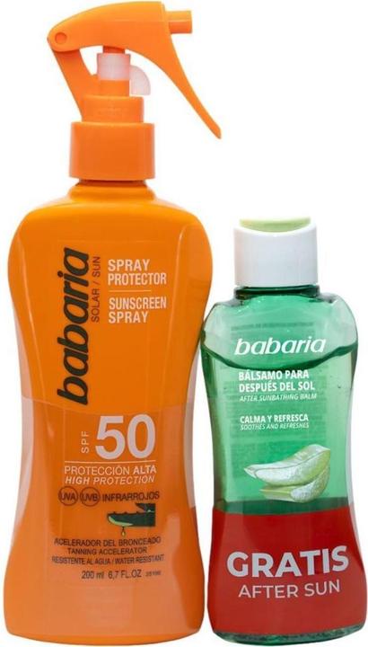 Babaria SOL. SPRAY PROTECTOR SOLAR ALOE F50 200 ML + AFTER SUN 100 ML (Sonnenspray, 300 ml)