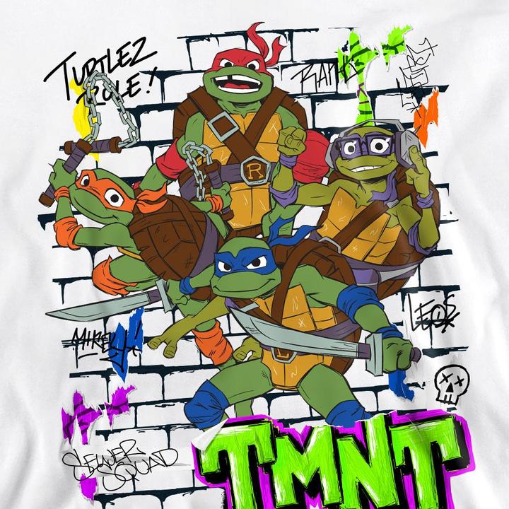 Immagine prodotto Teenage Mutant NT Felpa Muro di Mattoni Poster Adulto Unisex (L)