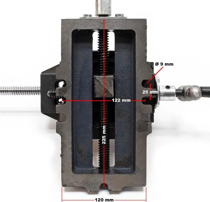 Produktbild Wiltec Maschinenschraubstock 2 Achsen 100mm Schraubstock Kreuztisch Frästisch Werkbank