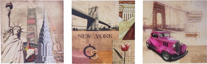 Produktbild Swisshandel24 Leinwandbild, Wandbild Keilrahmenbild Kunstdruck, 3-teilig 150x50cm - New York (150 x 50 cm)