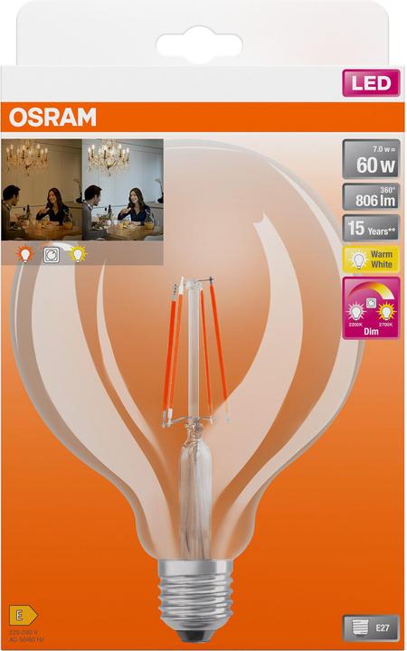Actual product image Osram Star+ Globe (E27, 7 W, 806 lm, 1 x, E)
