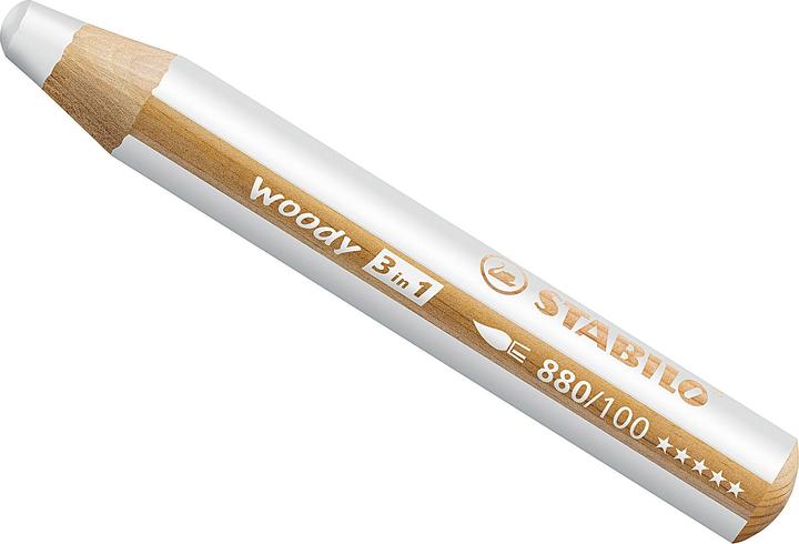 Image du produit STABILO woody 3 en 1 crayon de couleur (Blanc, 1 x)