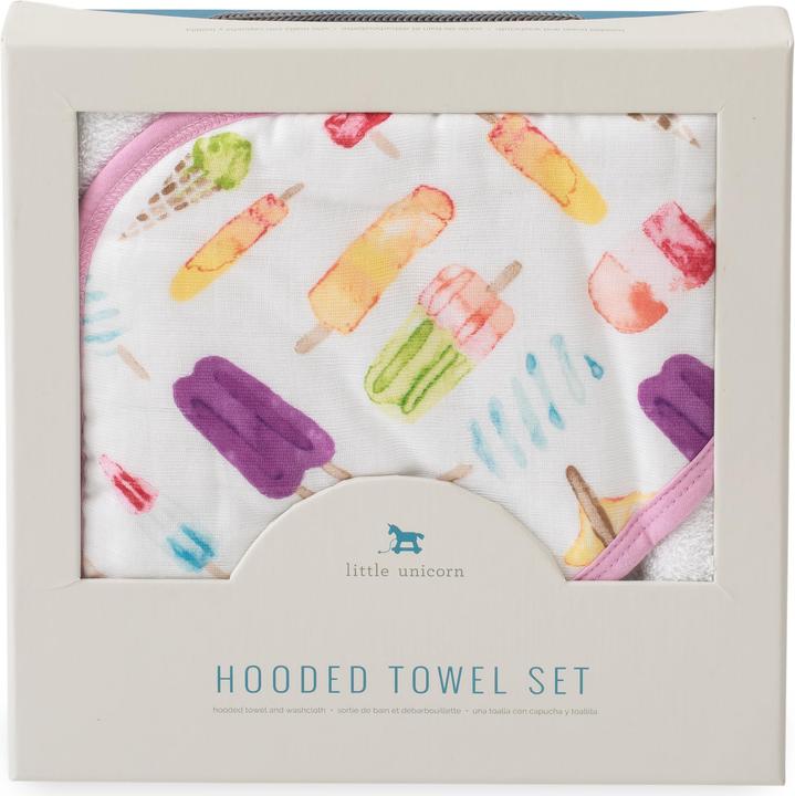 Image du produit little unicorn Ensemble de serviettes à capuche