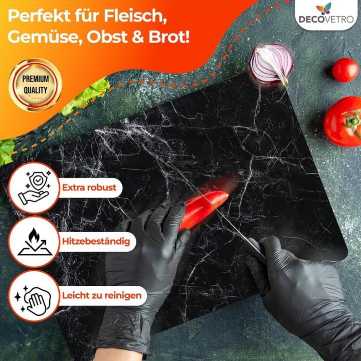 Produktbild Decovetro Schneidebrett Glas |40x30cm | Glasschneidebrett | Leicht zu reinigen