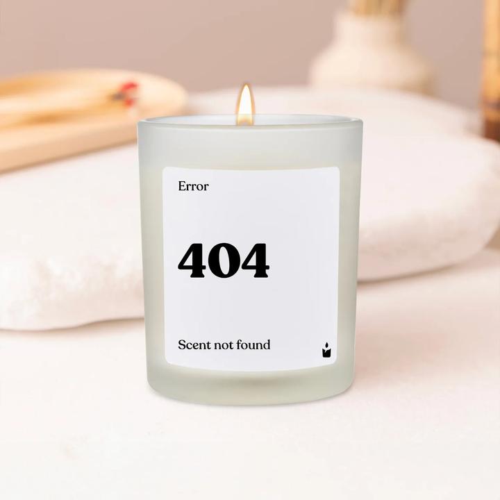 Immagine prodotto Chatty Candles Candela profumata Woody Errore 404 Profumo non trovato