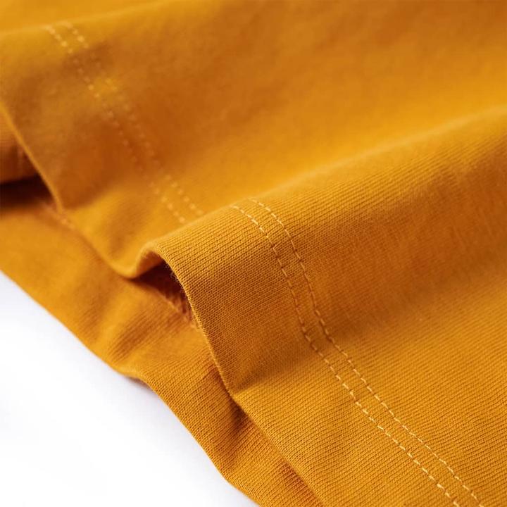 Immagine prodotto VidaXL Camicia da bambino a maniche lunghe ocra 116,Materiale: 100 (116)