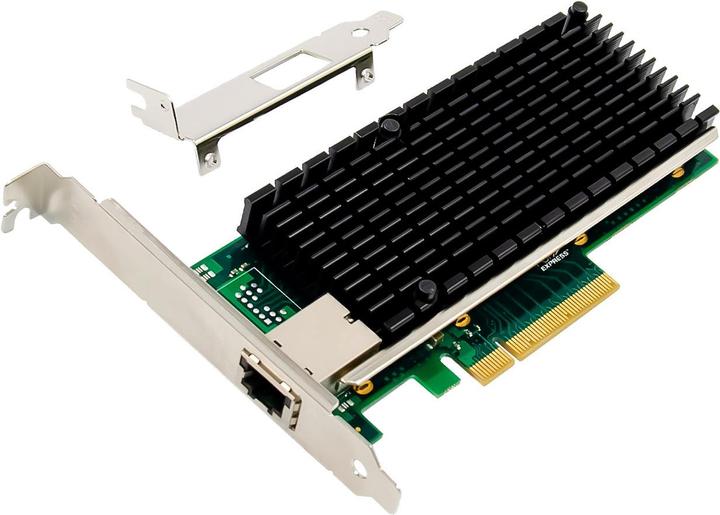 Actual product image InLine 10 Gigabit network card, 1x RJ45 10Gb/s, PCIe x8, incl. low profile slot bracket (PCIe)