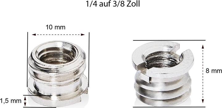 Produktbild Walimex Gewindeadapter 1/4 auf 3/8 Zoll Krempe (Anschlussring)