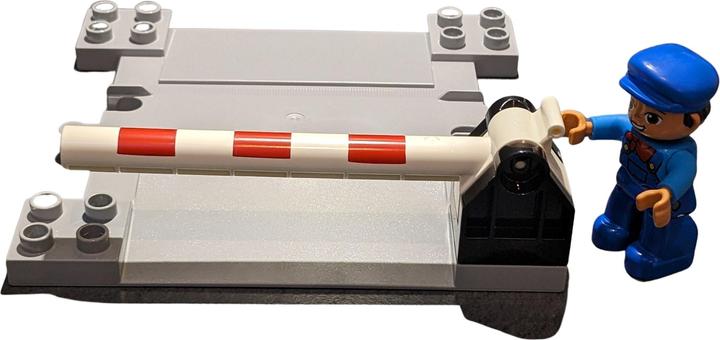 Image du produit LEGO Passage à niveau avec barrière et gardien - NOUVEAU! Quantité 1x