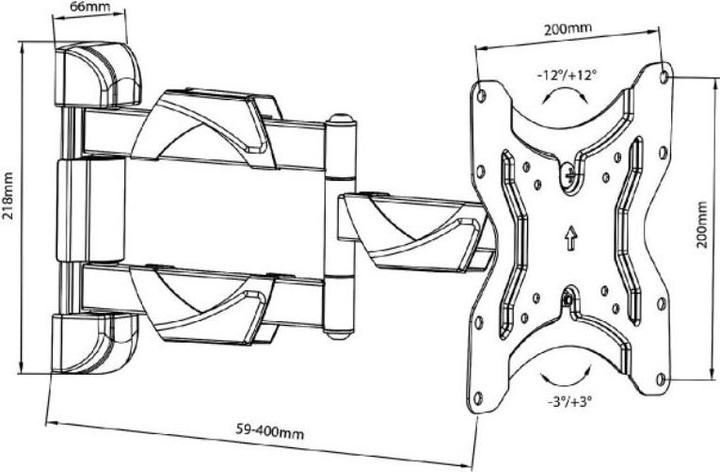 Produktbild Maclean MC-742 TV-Halterung (42 Zoll) (Wand, 42", 30 kg)