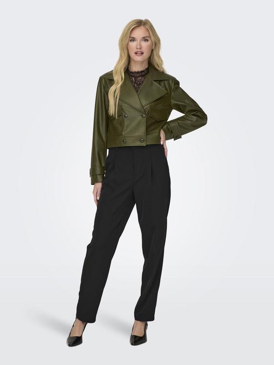 Actual product image Only Fly-Away collar jacket Faux leather jacket (L)