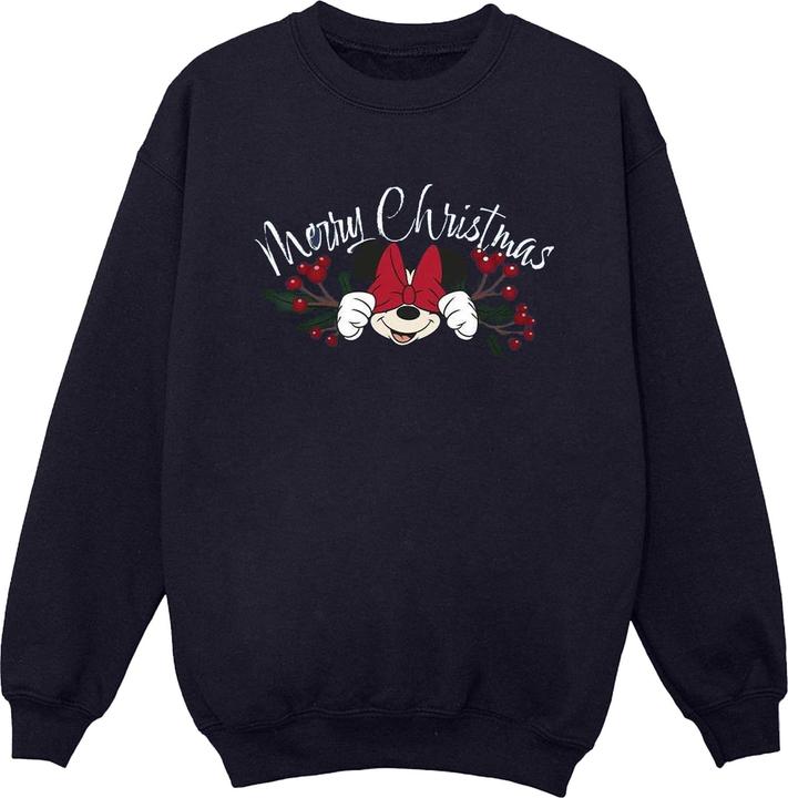 Disney Minnie Mouse Christmas Holly Sweatshirt Jungen