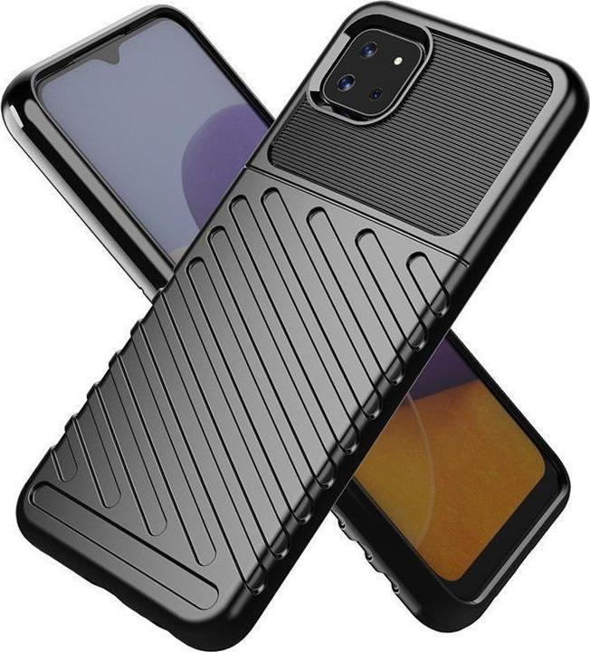Produktbild Hurtel Thunder Case Flexible Tough Rugged Cover TPU Case for Samsung Galaxy A22 5G black (Samsung Galaxy A22 5G)