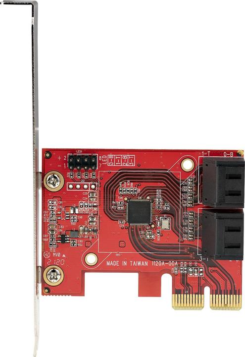 Produktbild StarTech com 4P6G-PCIE-SATA-CARD, PCIe, SATA, PCIe 3.0, Rot, ASMedia - ASM1164, 6 Gbit/s