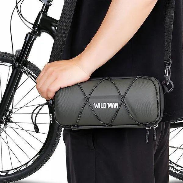 Actual product image Wildman Bicycle accessory traveling bag for bike handlebars with zipper 2L GD7X green (2 l, Handlebar bag)