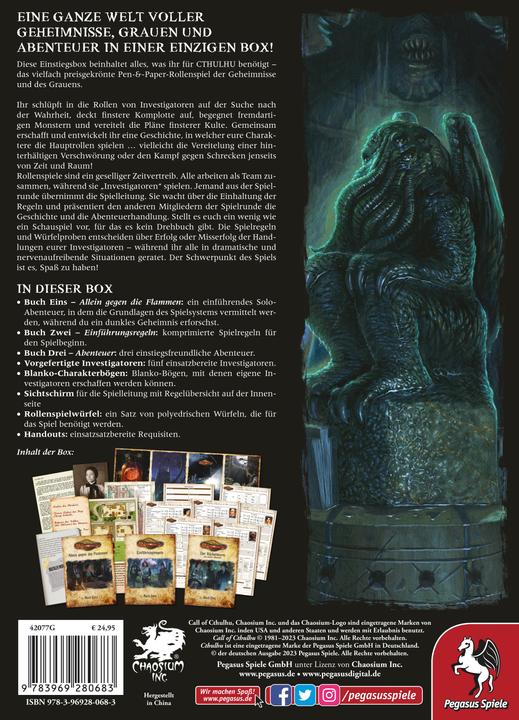 Produktbild Pegasus Cthulhu Einstiegsbox, Rollenspiel, für 3-6 Spieler, ab 14 Jahren (DE-Ausgabe) (Deutsch)