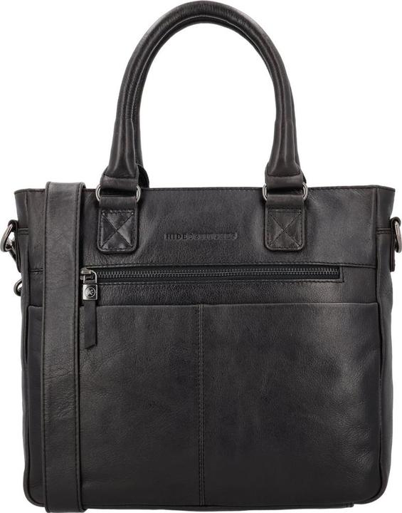 Immagine prodotto Micmacbags Hide & Stitches Porto Handtasche - Schwarz - 100% Leder