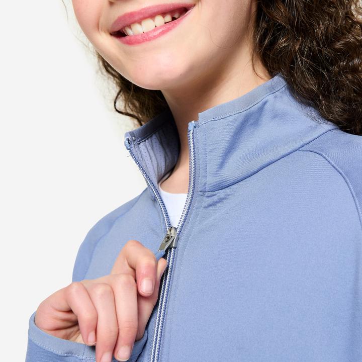 Immagine prodotto Decathlon Trainingsjacke Mädchen tailliert - hellblau/dunkelblau
