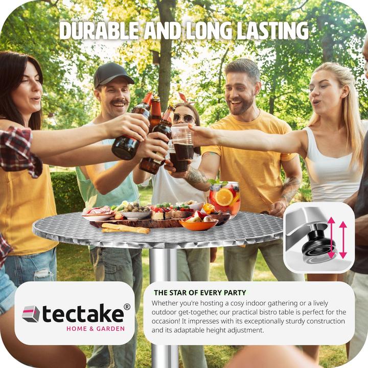 Image du produit tectake Tables de bistrot (Ø 60 x 110 cm)