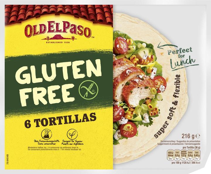 Produktbild Old El Paso Glutenfreie Tortillas (230 g)
