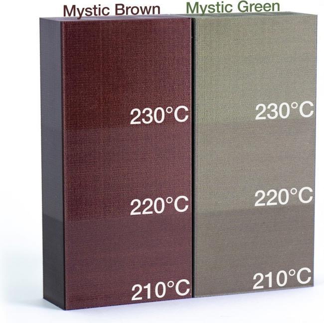 Actual product image Prusa Prusament Premium PLA Mystic Green 1kg (PLA, 1.75 mm, 1000 g, Green, Brown)
